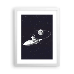 Poster in een witte lijst - Spacesurfer - 30x40 cm