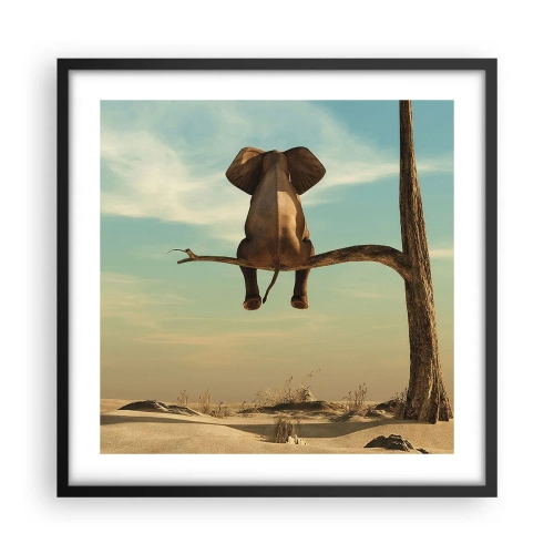 Poster in een zwarte lijst - Een nieuw gezichtspunt - 50x50 cm