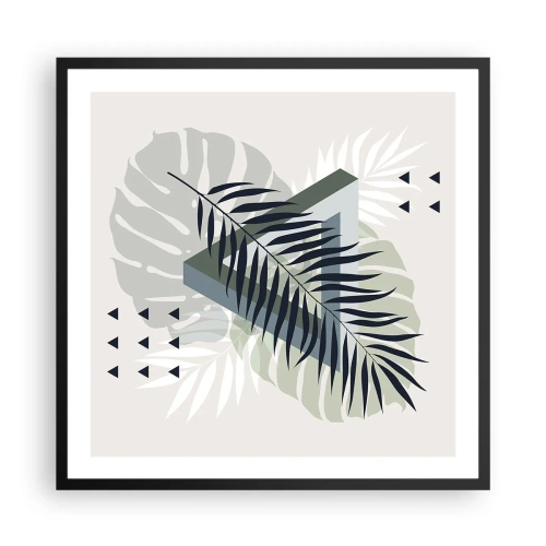 Poster in een zwarte lijst - Natuur en geometrie - twee orden? - 60x60 cm