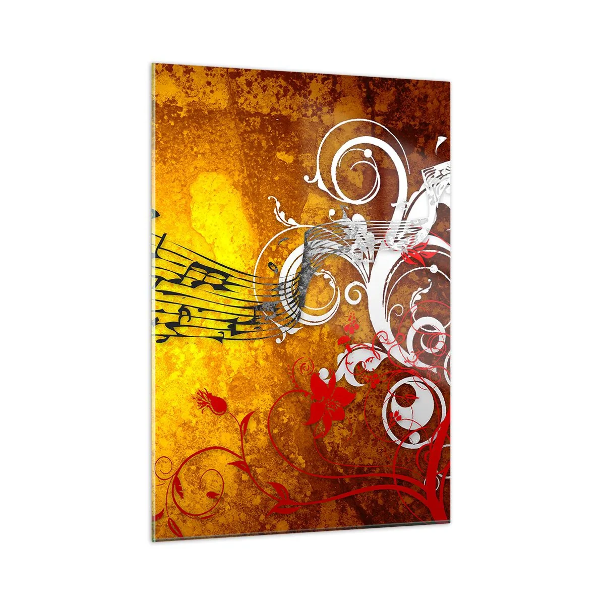 Schilderen op glas - Laat de muziek stromen - 50x70 cm