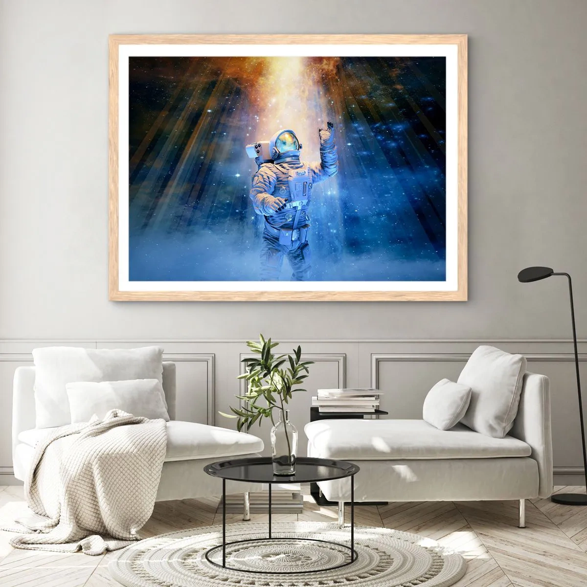 Een poster in een licht eiken lijst - Eindelijk aan het einde - 91x61 cm