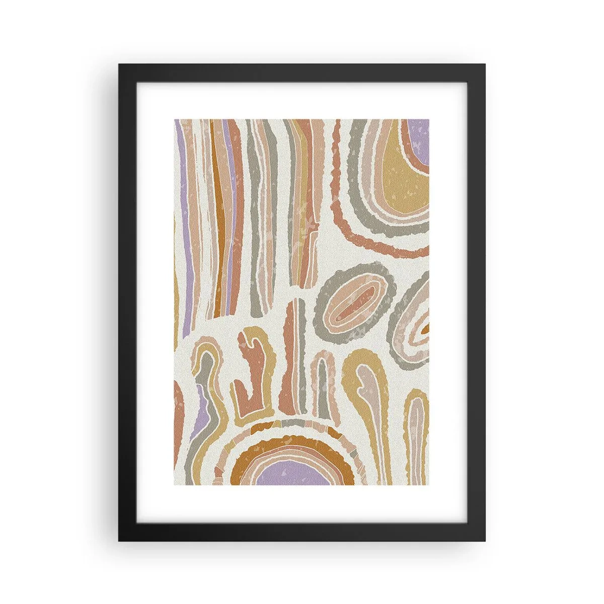 Poster in een zwarte lijst - Kleurrijke doorsneden - 30x40 cm