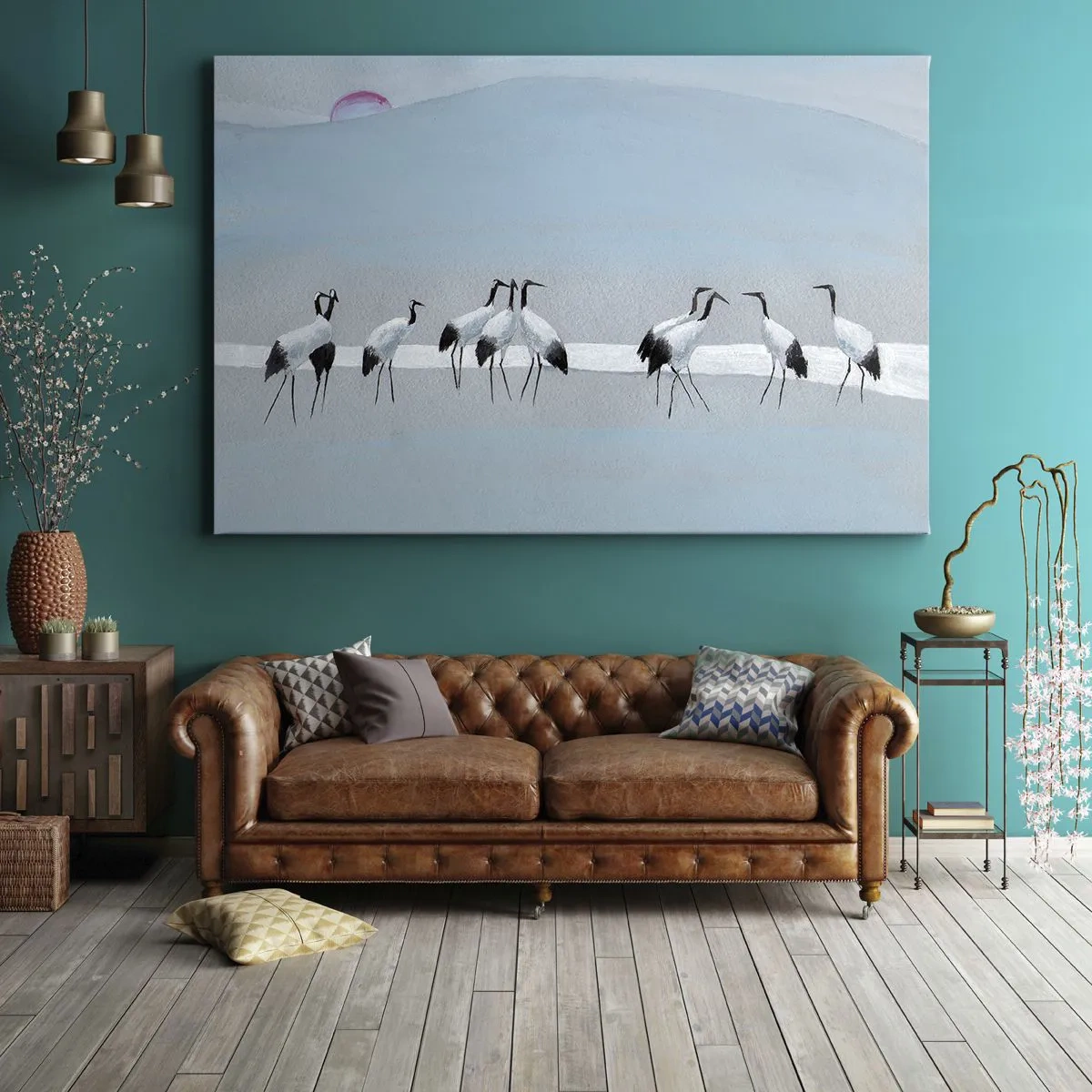 Schilderen op canvas - Na een warme dag - 100x70 cm