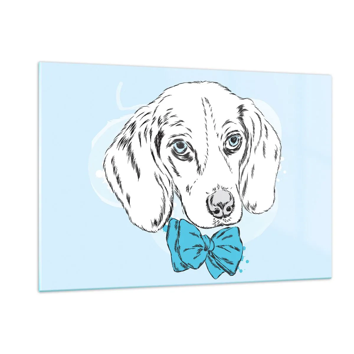 Schilderen op glas - Hond elegantie - 120x80 cm