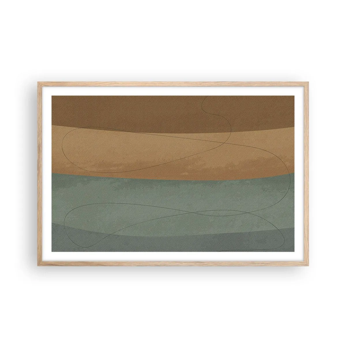 Een poster in een licht eiken lijst - Horizontale compositie - 91x61 cm