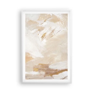 Poster in een witte lijst - Pastelkleurige compositie - 61x91 cm