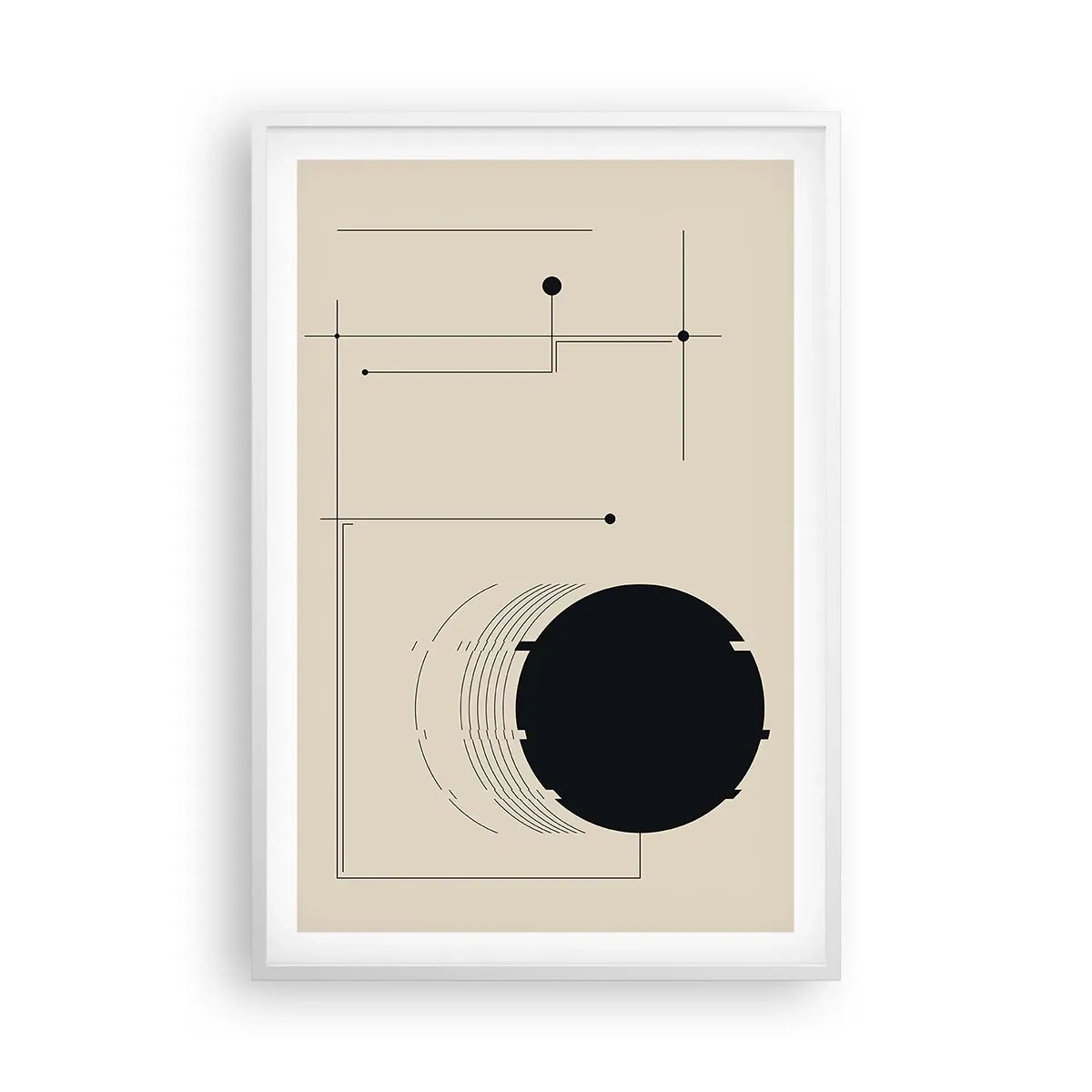 Poster in een witte lijst - Een flexibele en dynamische compositie - 61x91 cm