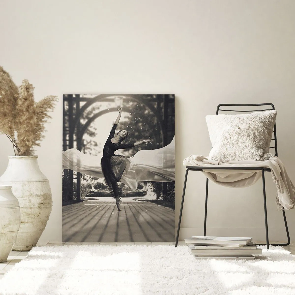 Schilderen op glas - De dans van de tuingeest - 70x100 cm