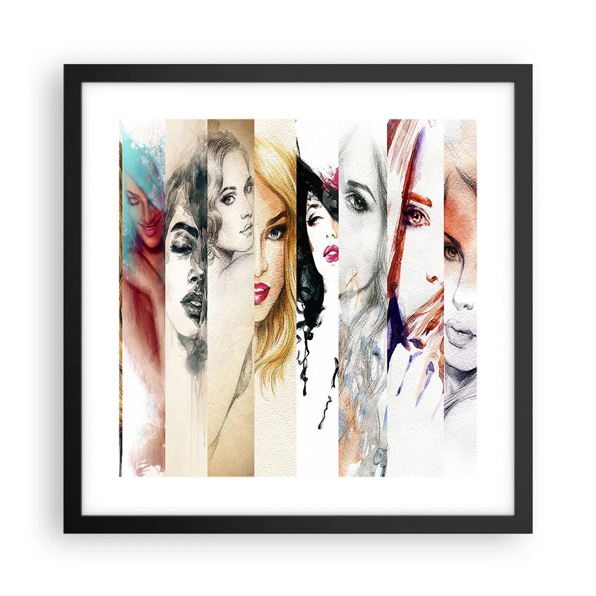 Poster in een zwarte lijst - En jij bent het altijd - 40x40 cm