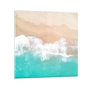 Schilderen op glas - Een strelende aanraking - 30x30 cm