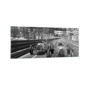 Schilderen op glas - Lang geleden in Monte Carlo - 100x40 cm