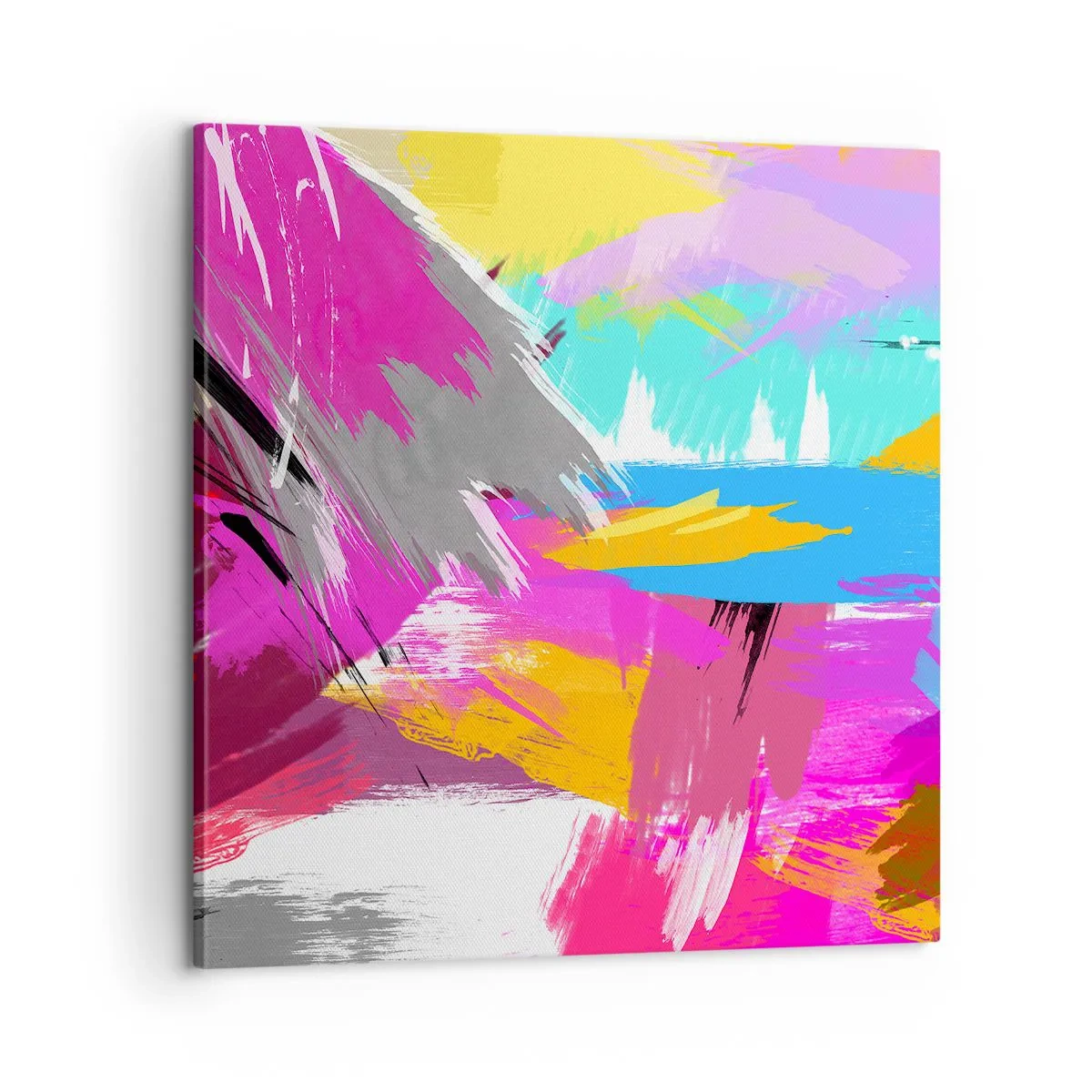 Schilderen op canvas - Man, man, man en weer man - 60x60 cm