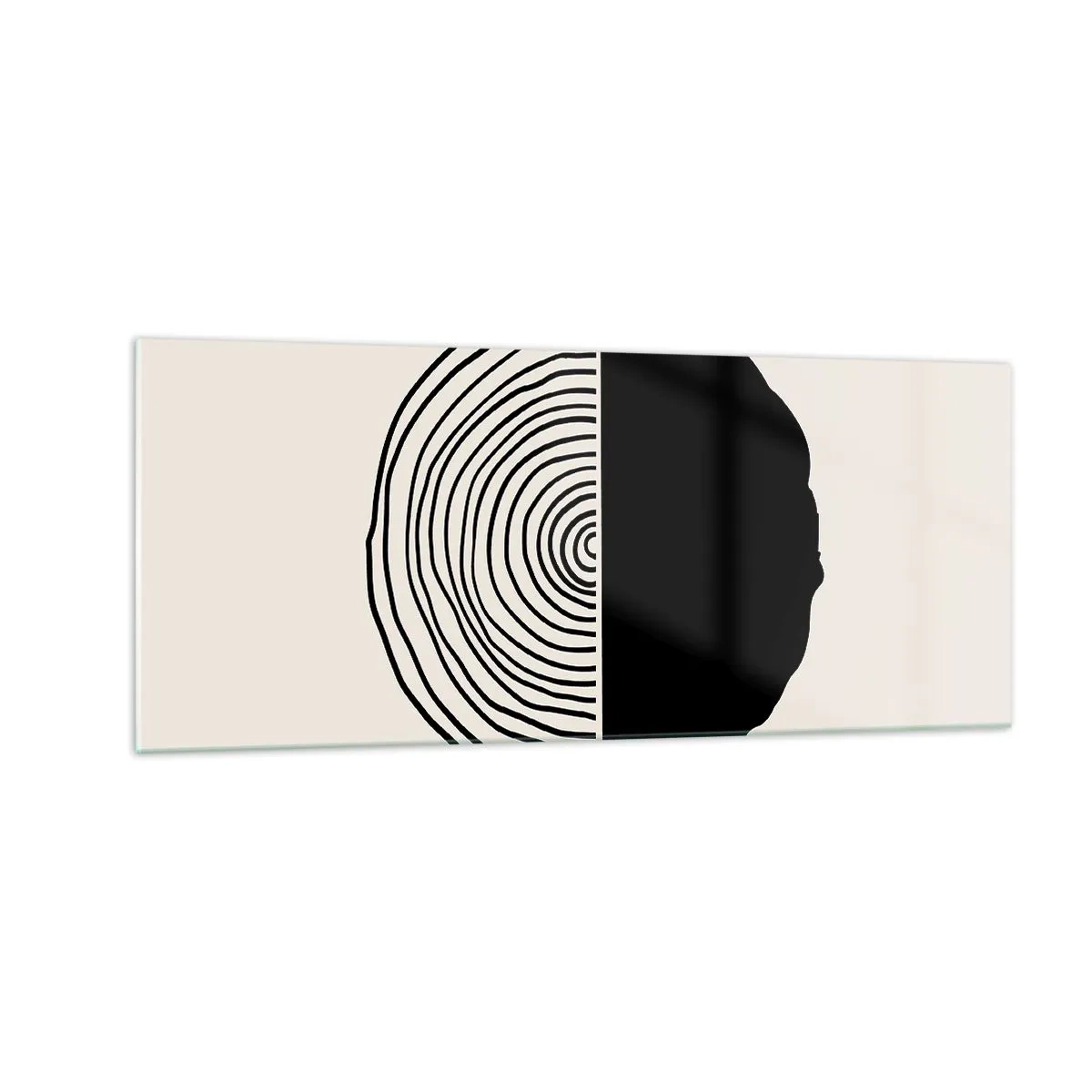 Schilderen op glas - Half om half - 100x40 cm