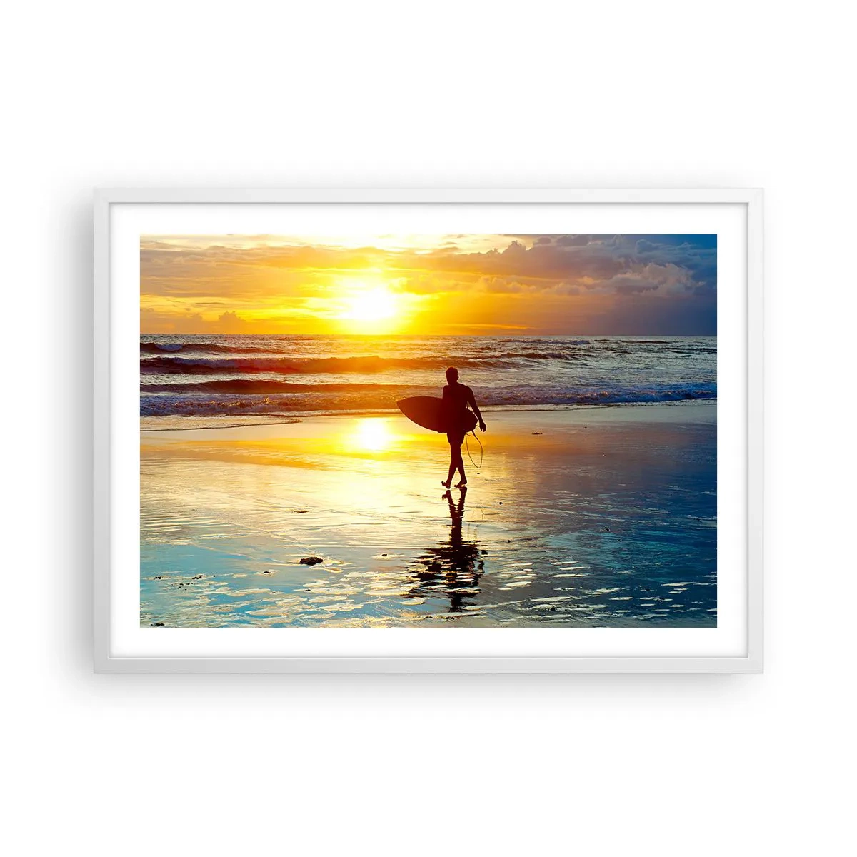 Poster in een witte lijst - De terugkeer van de krijger - 70x50 cm