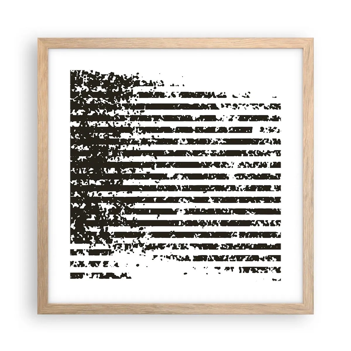 Een poster in een licht eiken lijst - Ritme en ruis - 40x40 cm