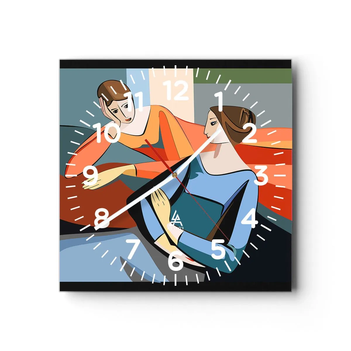 Wandklok - Klok - Een moment van vertrouwen - 30x30 cm