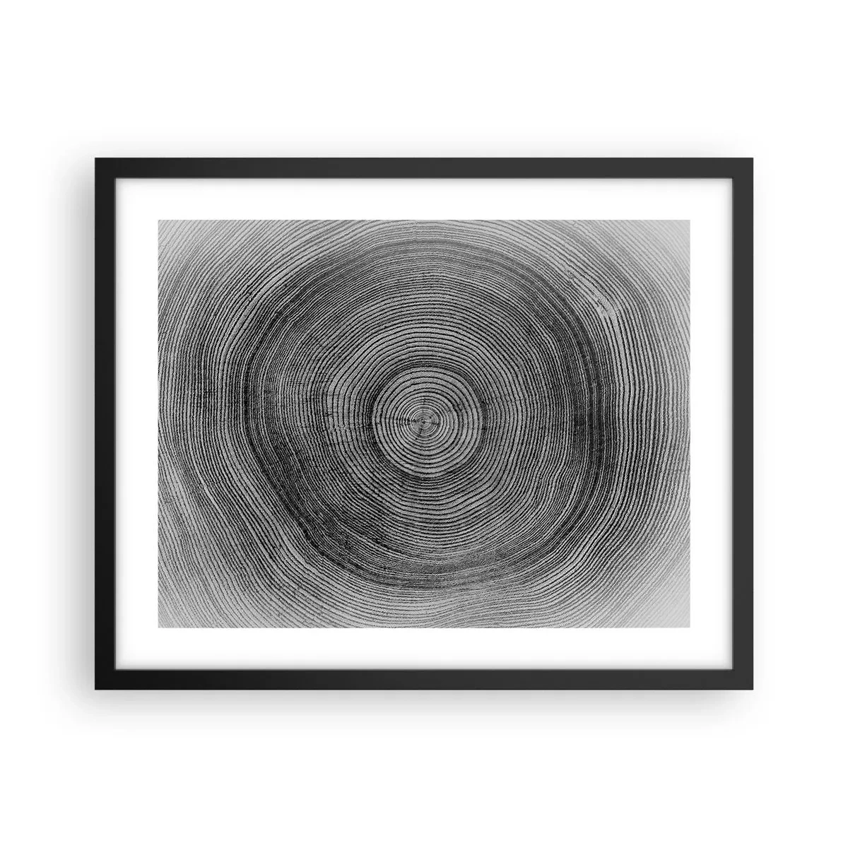 Poster in een zwarte lijst - Teken van de tijden - 50x40 cm