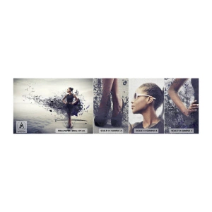 Fotobehang Monster Premium Canvas - Afrikaanse Venus - Vrouw, Abstractie, Model - 100x30 cm