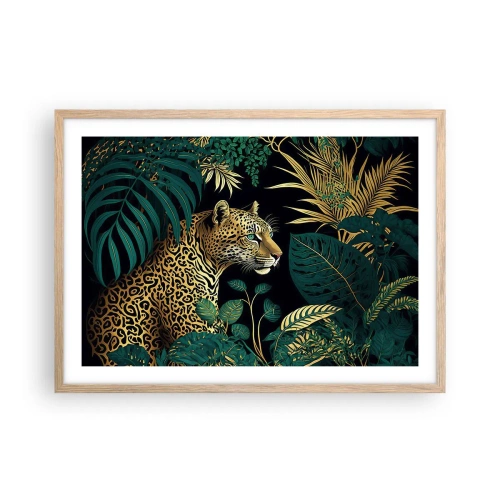 Een poster in een licht eiken lijst - Een gastheer in de jungle - 70x50 cm