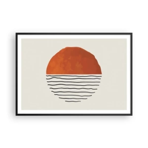 Poster in een zwarte lijst - In het Japanse klimaat - 100x70 cm