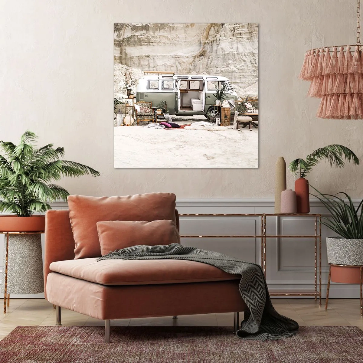 Schilderen op canvas - Er is de tijd om aan de reis te beginnen - 40x40 cm