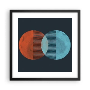 Poster in een zwarte lijst - Astronomische fantasie - 40x40 cm