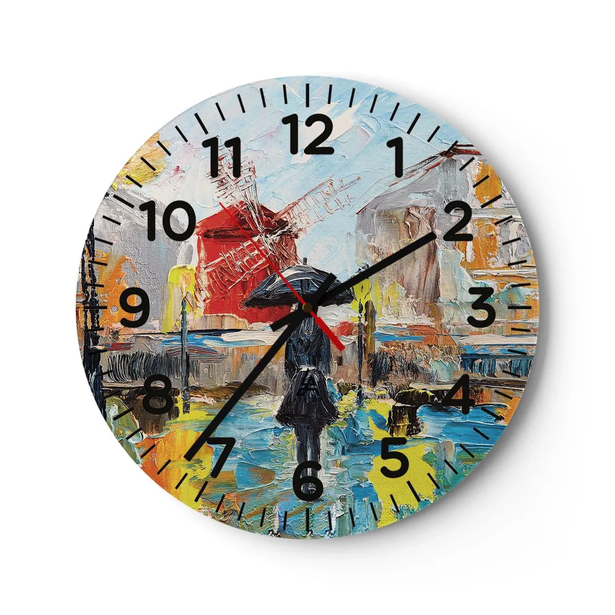 Wandklok - Klok - Parijse legendes - 30x30 cm