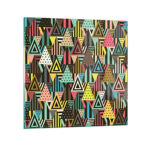 Schilderen op glas - In ritme op drie - 60x60 cm