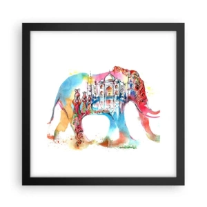 Poster in een zwarte lijst - India - de uitstraling van liefde - 30x30 cm