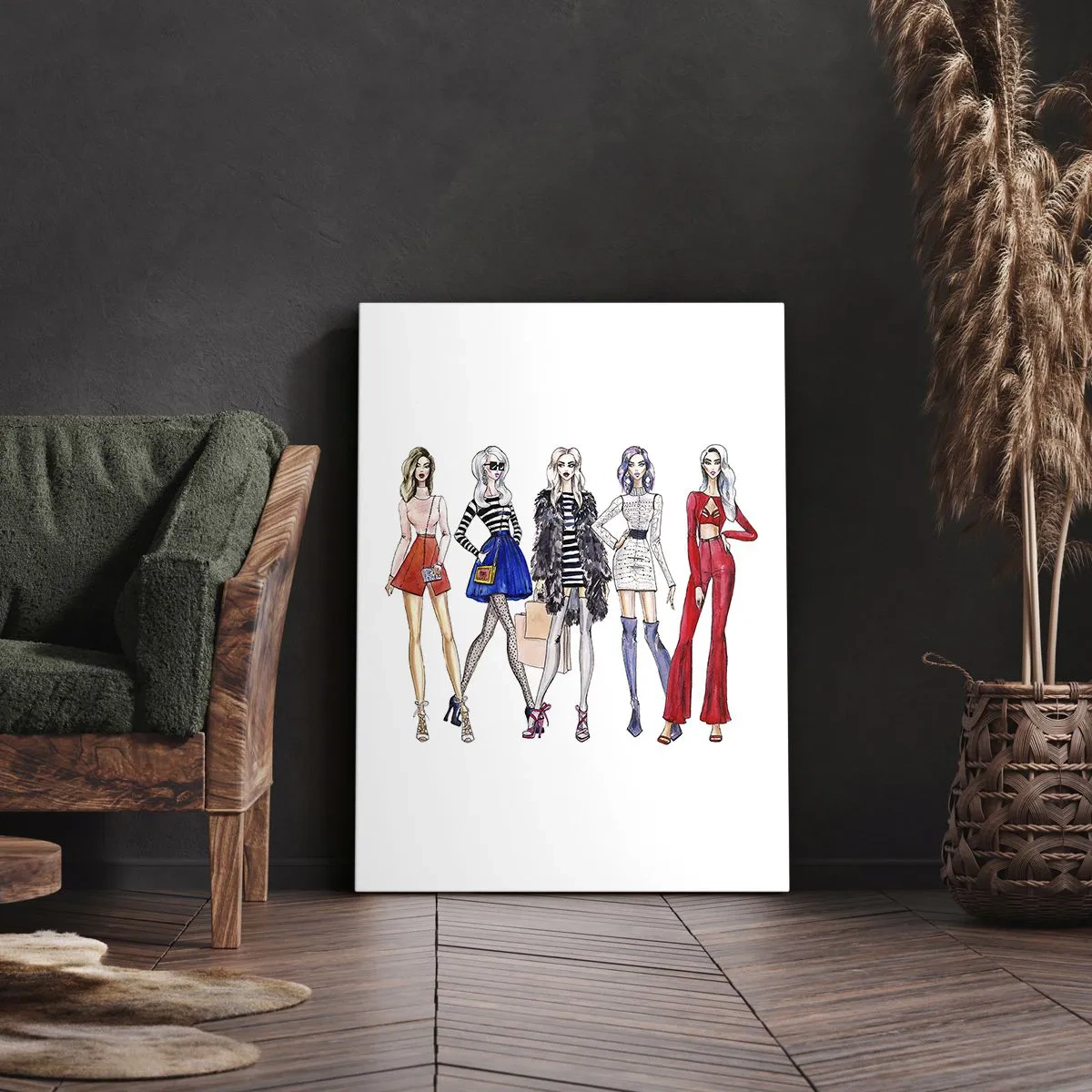 Schilderen op canvas - Elke week Fashion Week - 80x120 cm