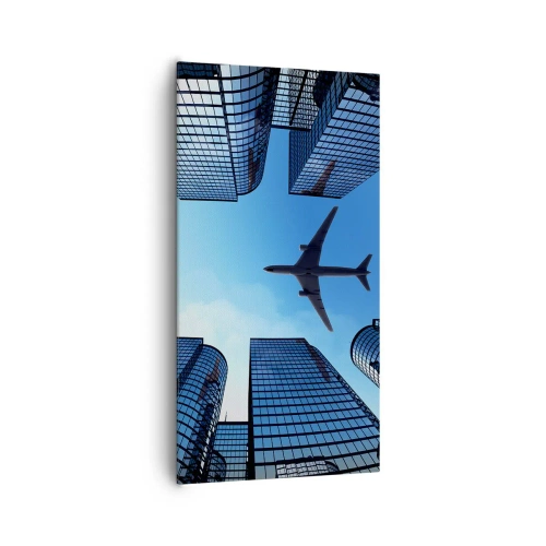 Schilderen op canvas - Het uitzicht vanuit het glazen ravijn - 65x120 cm