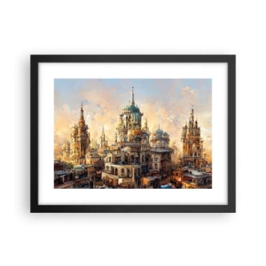 Poster in een zwarte lijst - Stad der steden - 40x30 cm