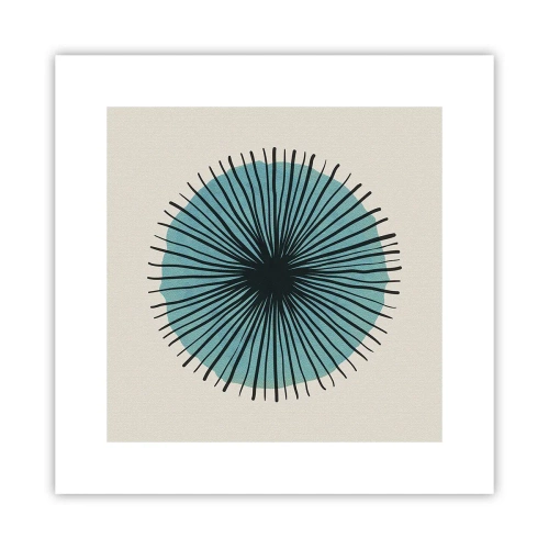 Poster - Stralend in het blauw - 30x30 cm