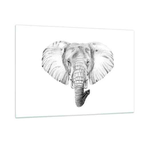 Schilderen op glas - "Er was een olifant, zo groot als - een olifant" - 120x80 cm