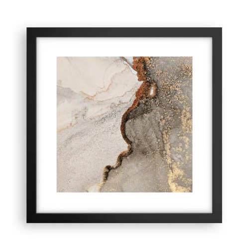 Poster in een zwarte lijst - Op de grens van kleuren - 30x30 cm