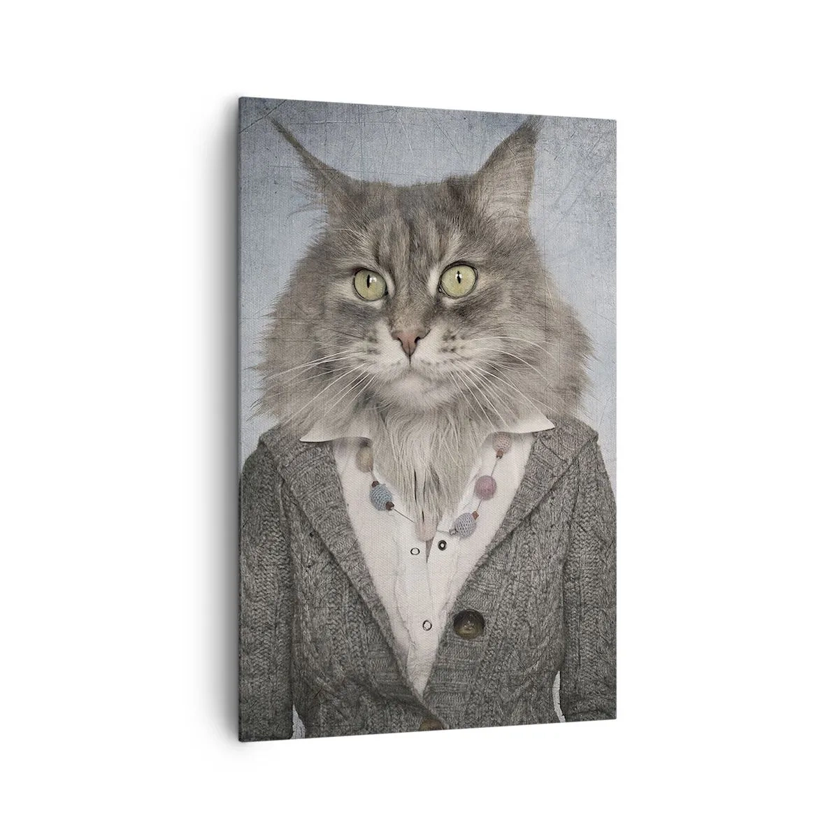 Schilderen op canvas - Bontjassen zijn weer in de mode - 80x120 cm