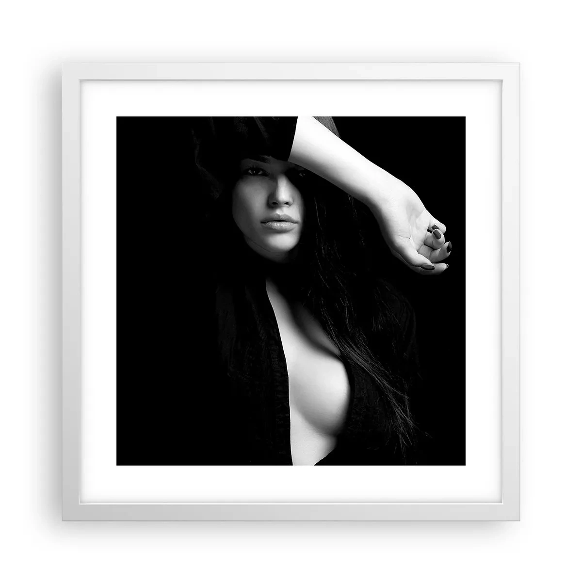 Poster in een witte lijst - Verleidingsschool - 40x40 cm