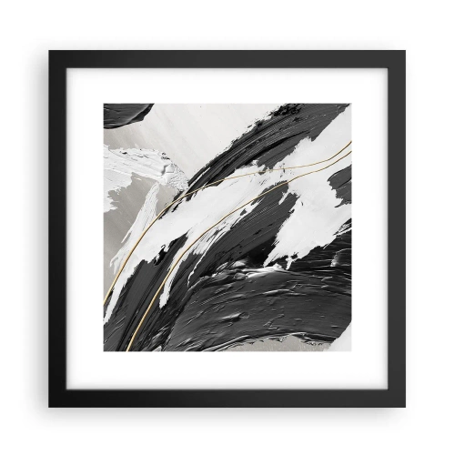 Poster in een zwarte lijst - Abstractie op grote schaal - 30x30 cm