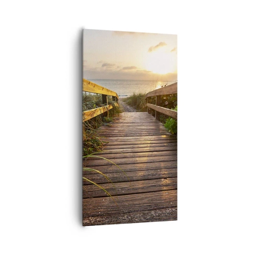 Schilderen op canvas - En direct naar de kust - 65x120 cm