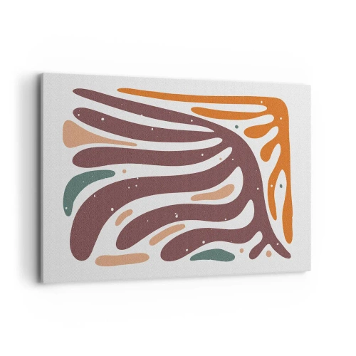 Schilderen op canvas - Stralende organische compositie - 120x80 cm