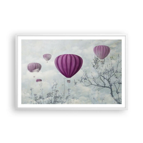 Poster in een witte lijst - Als schepen in de lucht - 91x61 cm