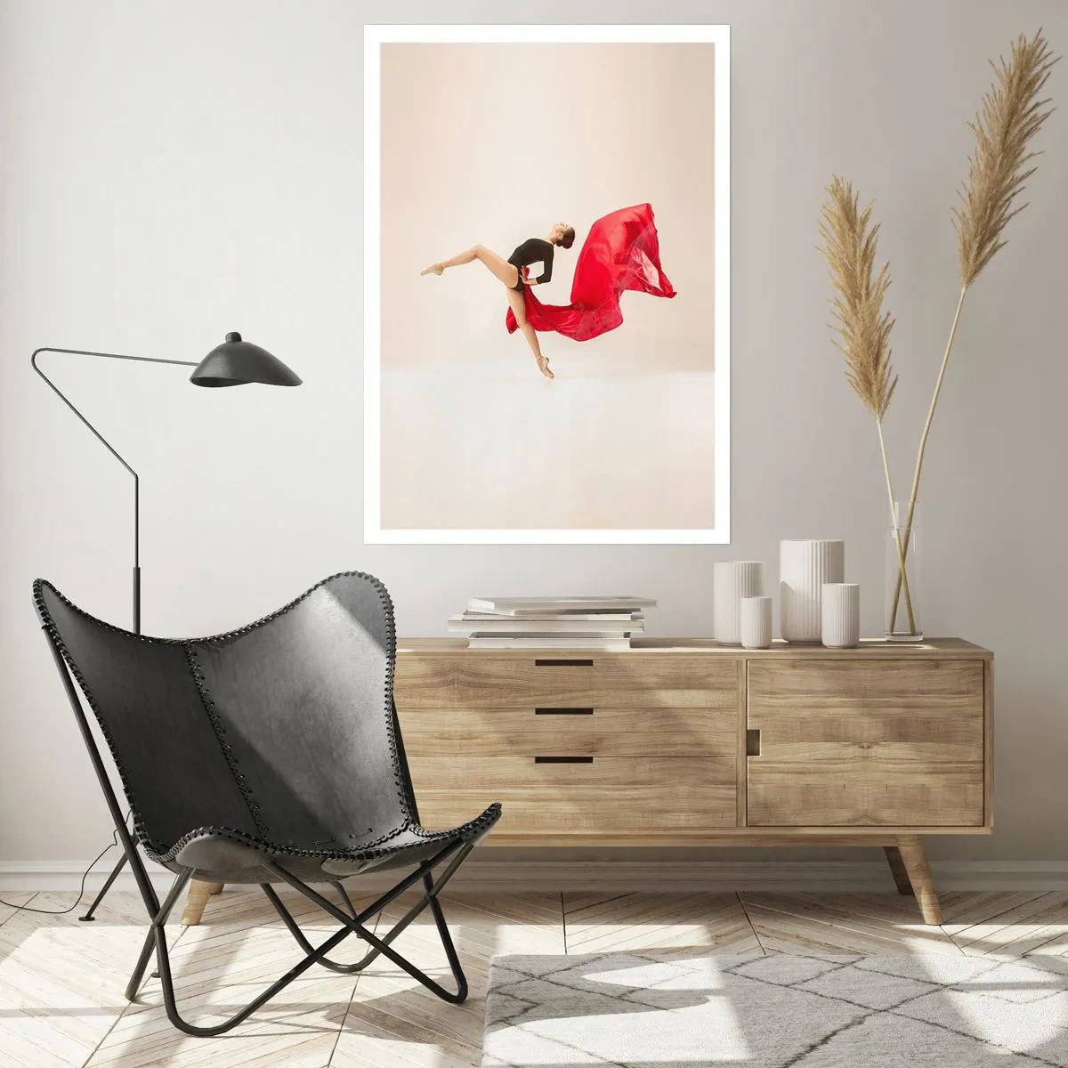 Poster - rood en zwart - 40x50 cm