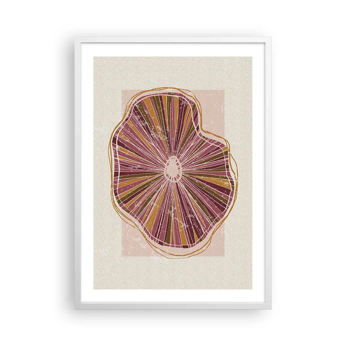 Poster in een witte lijst - Stralende abstractie - 50x70 cm