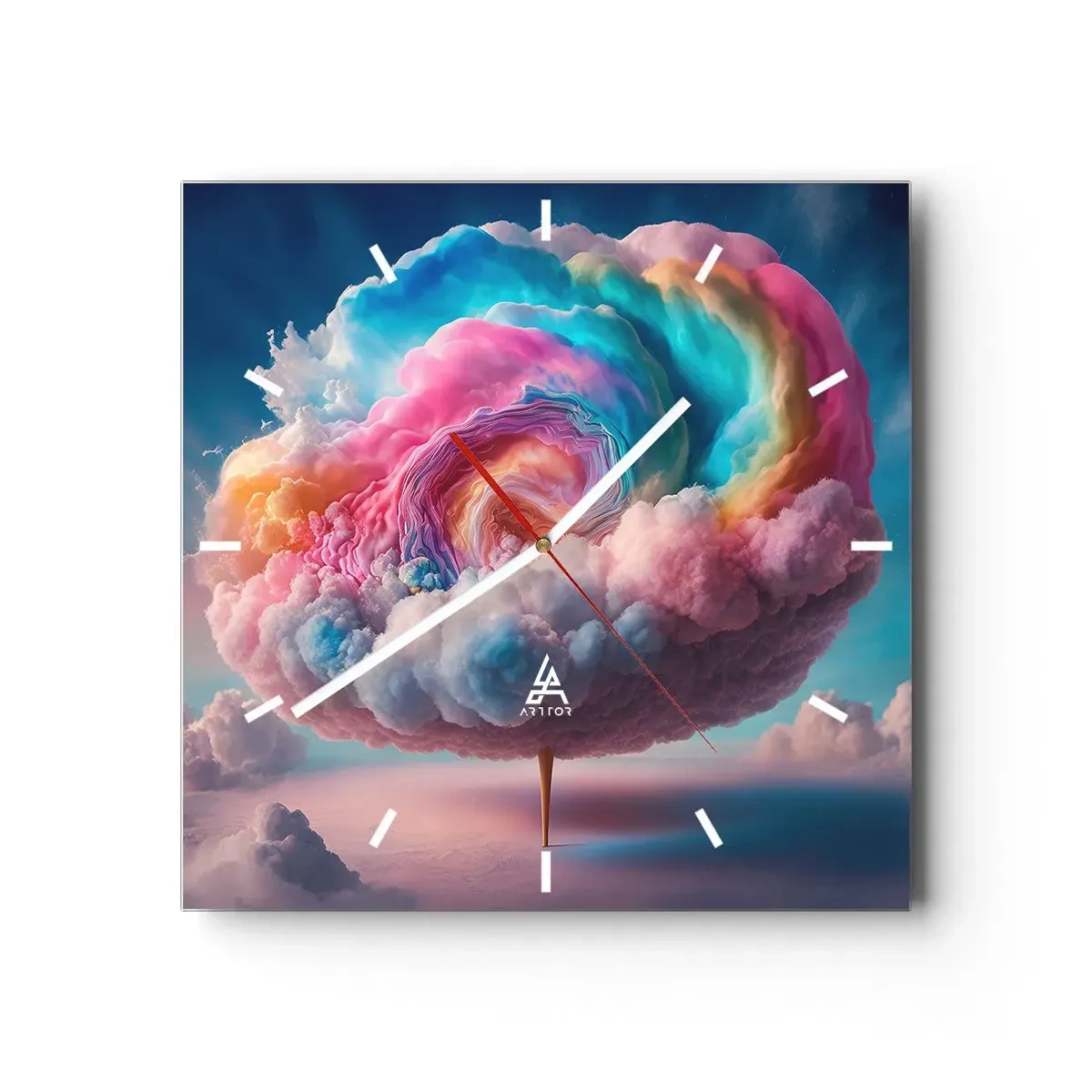 Wandklok - Klok - De droom van een pretpark - 40x40 cm