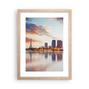 Een poster in een licht eiken lijst - De monumentale rust van Parijs - 30x40 cm