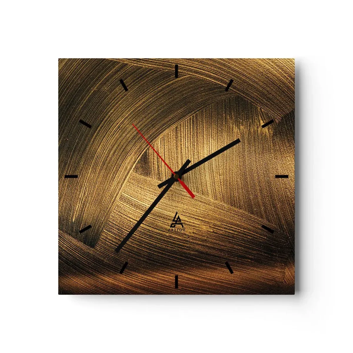 Wandklok - Klok - In een gouden doolhof - 40x40 cm