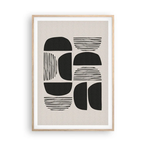 Een poster in een licht eiken lijst - Halfslachtige deals - 70x100 cm