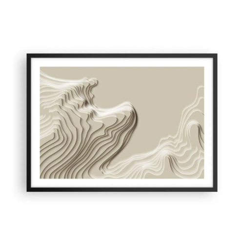 Poster in een zwarte lijst - Kunst topografie - 70x50 cm