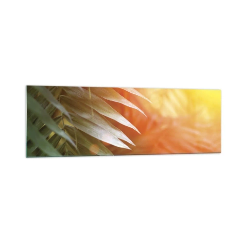 Schilderen op glas - Ochtend in de jungle - 160x50 cm