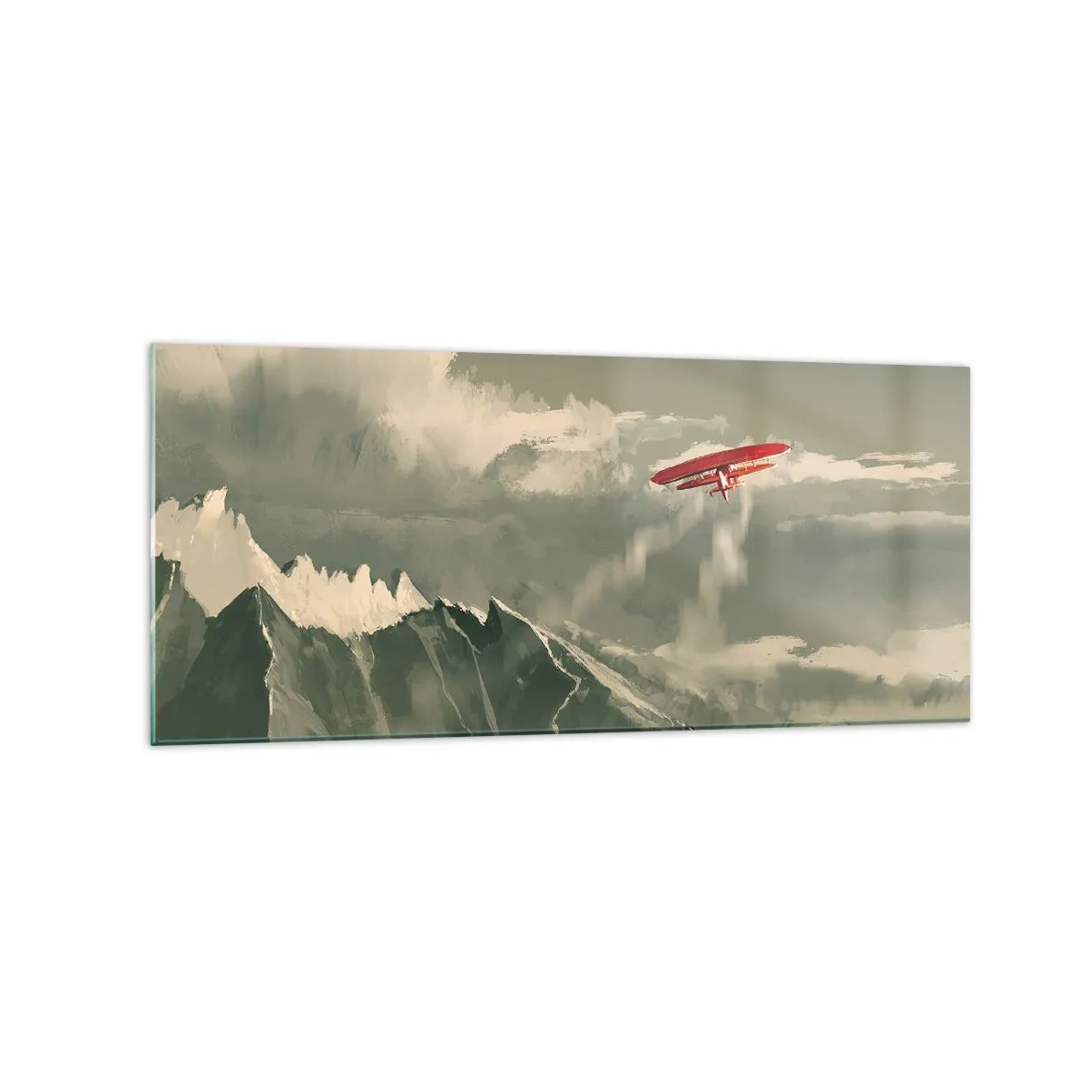 Schilderen op glas - Onverschrokken pionier - 120x50 cm